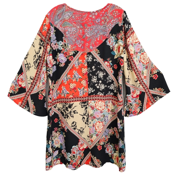 Nwot Anthropologie Fig and Flower Boho Split Bell Longsleeve Blk - Picture 10 of 17